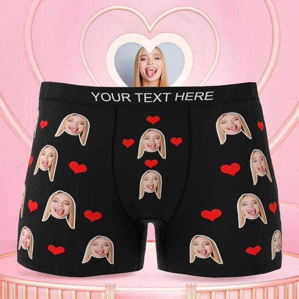 Lovely POD Custom Underwear For Boyfriend - Boxers With Face On