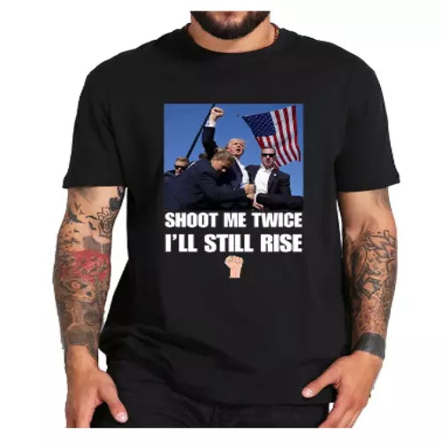 Donald Trump Shot T-Shirt Trump 2024 , Will Rise Again Shirt - Myphotomugs