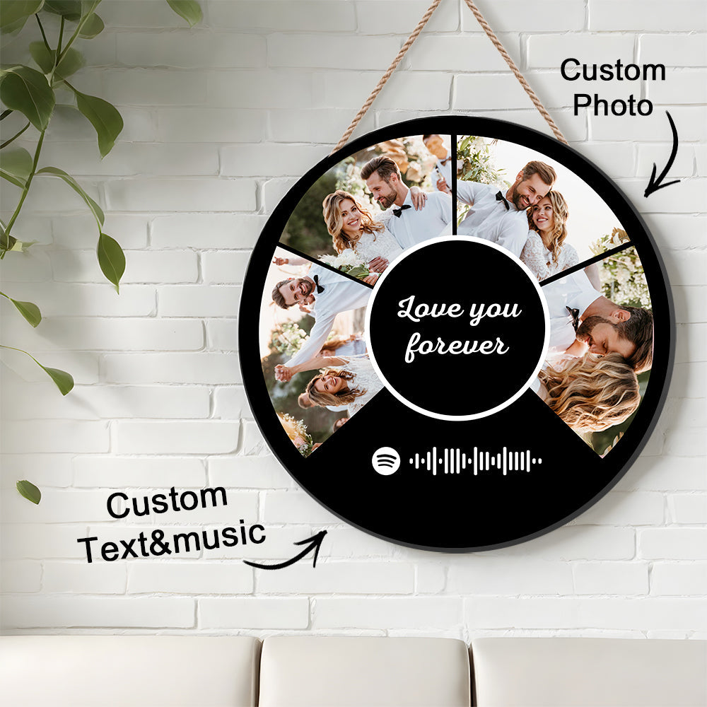 Custom Spotify Wall Decor Custom Photo Hanging Music Gifts Front Door Decor - Myphotomugs