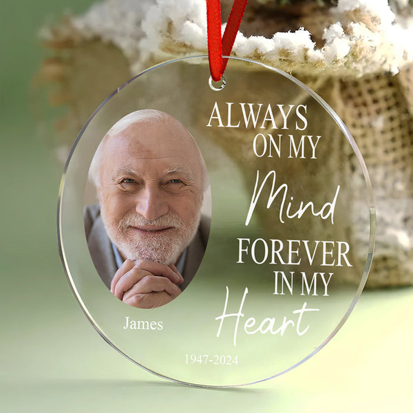 Personalized Christmas Memorial Ornaments with Photo Christmas Ornament for Memorial Gift - Myphotomugs