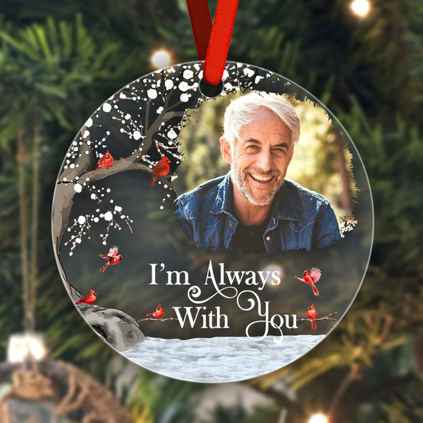 Personalized Memorial Ornament with Photo Christmas Ornament Memorial Gift for Family or Friends - Myphotomugs