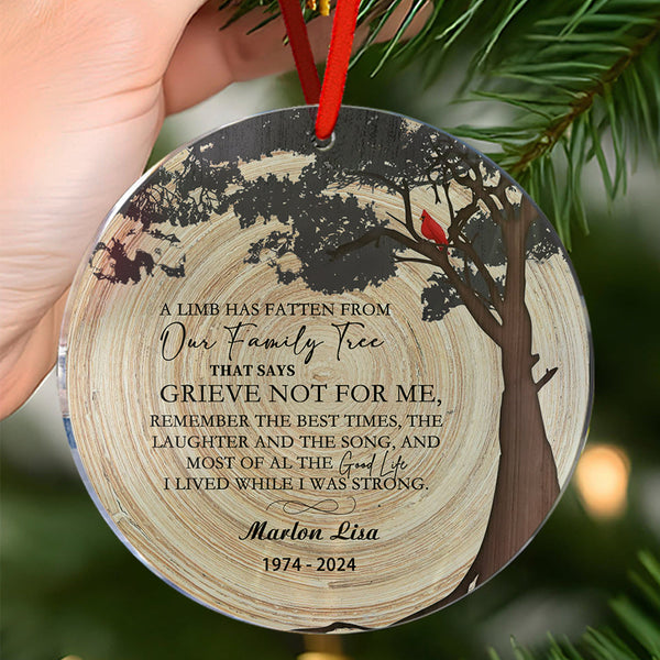 Personalized Memorial Christmas Ornaments Loss of Loved One Ornaments Remembrance Gifts - Myphotomugs