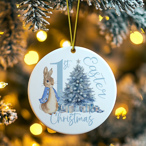 Personalized Baby's First Christmas Ornament Cute Rabbit Ornament for New Baby Christmas Gift - Myphotomugs