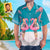 Custom Funny Face Flamingo Hawaiian Shirt Flamingo Swim Ring Hawaiian Shirt For Men - Myphotomugs