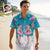 Custom Funny Face Flamingo Hawaiian Shirt Flamingo Swim Ring Hawaiian Shirt For Men