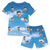 Custom Photo Face Pajamas Blue Sky Lover Short Pajama Set Gift for Women - Myphotomugs