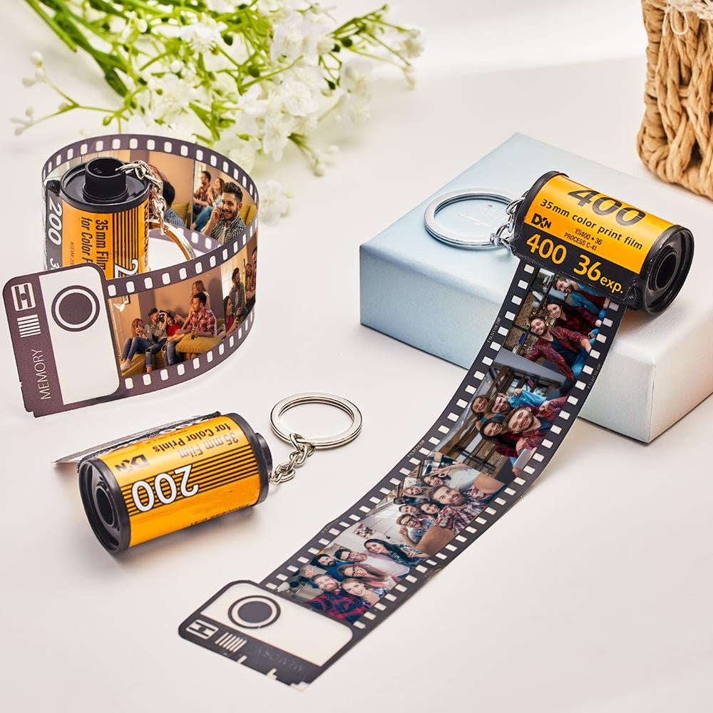Personalized custom photo film keychain