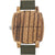 custom-men's Engraved Bamboo Photo Watch Dark Green Leather Strap 45mm - photowatch